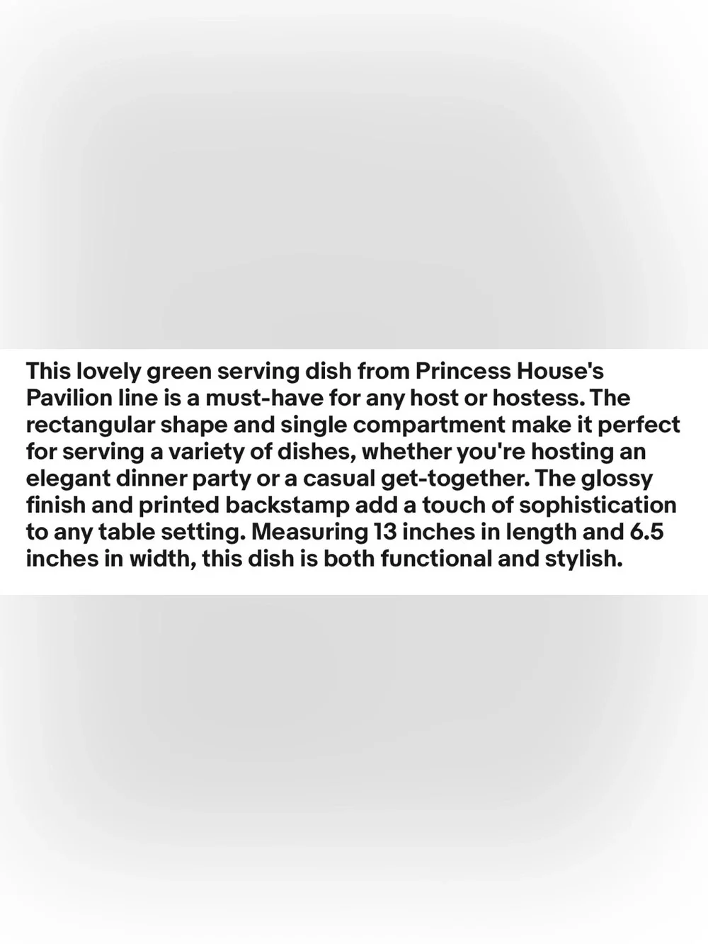 Princess House Pavillion Olive Green Ceramic Vanity Serving Tray Beaded Edge